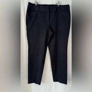 Talbots Newport Black Ponte Ankle Trouser Size 16